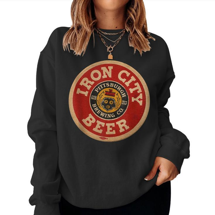 Beer Irons City Pittsburgh Beer Lover  Women Crewneck Graphic Sweatshirt