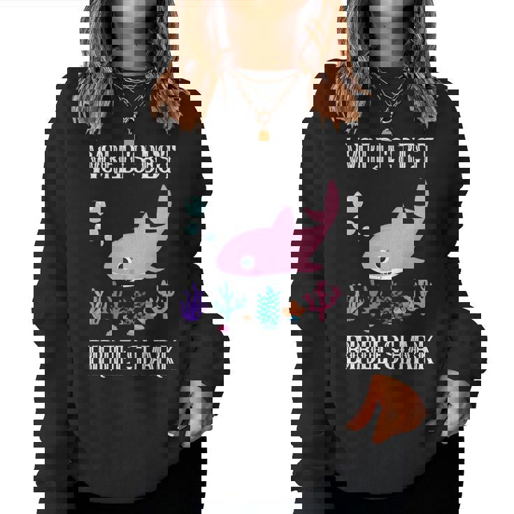 Birdie Grandma Gift Worlds Best Birdie Shark Women Crewneck Graphic Sweatshirt