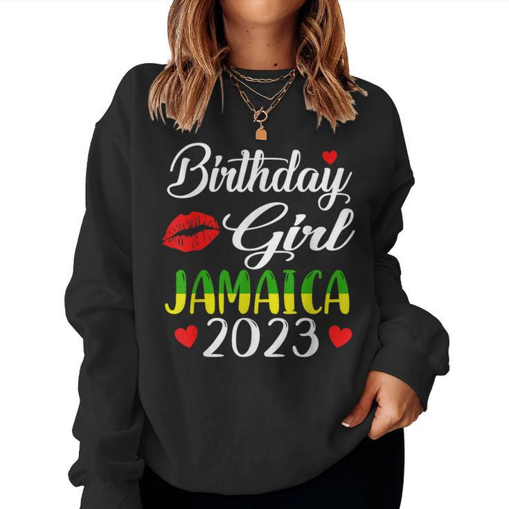 Birthday Jamaica Girl Lips 30Th 50Th Party Matching 2023 Women Sweatshirt
