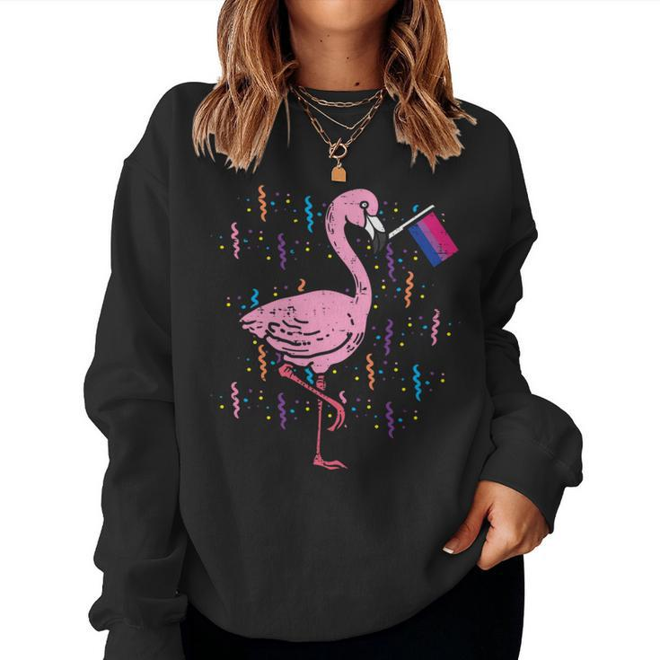 Bisexual Flag Flamingo Lgbt Bi Pride Stuff Animal Women Sweatshirt