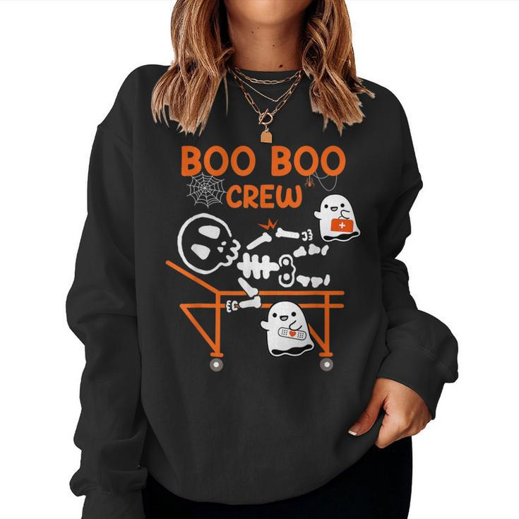 Boo Boo Crew Ghost Doctor Paramedic Emt Nurse Halloween Women Sweatshirt