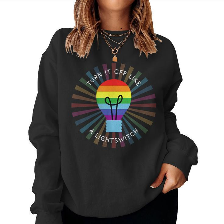 Book Of Mormon Musical Rainbow Turn It Off Women Sweatshirt