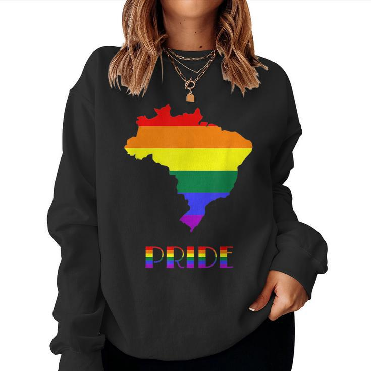 Brazil Pride Lgbt Gay Pride Month Lesbian Unisex Women Women Sweatshirt