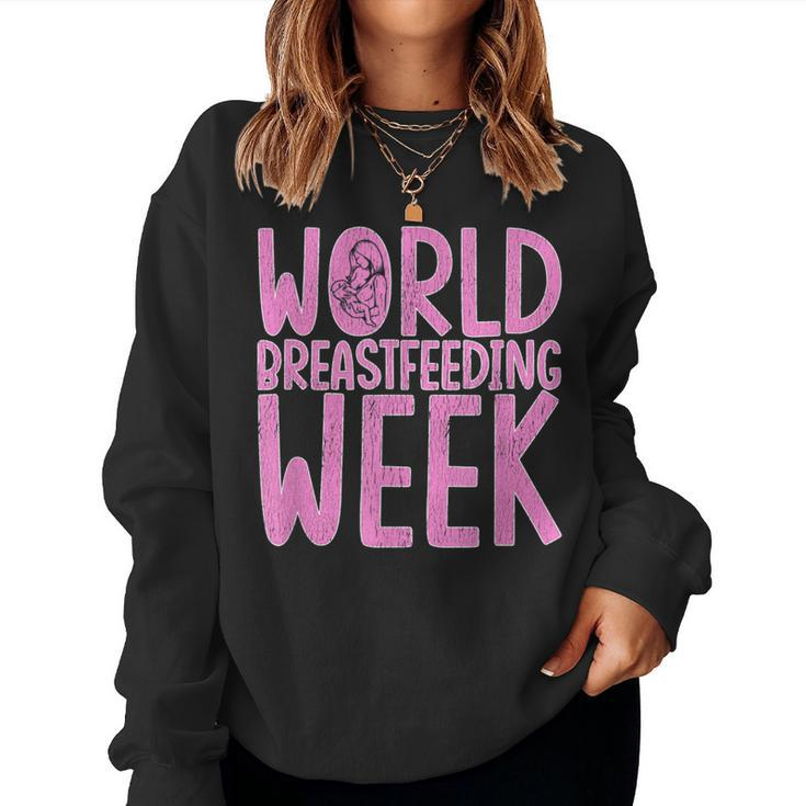 Breast Milk Awareness Design Funny Breastfeeding Mom  Women Crewneck Graphic Sweatshirt
