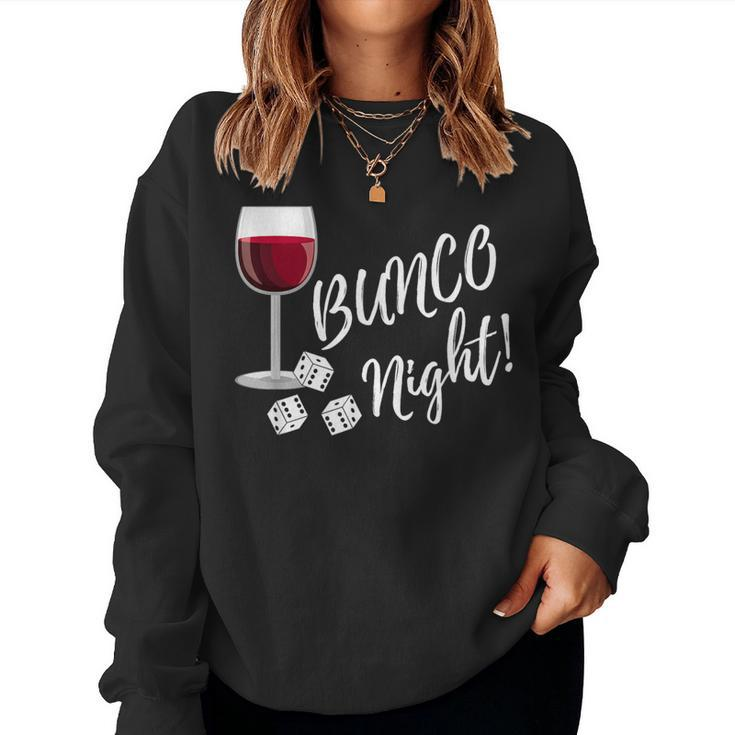 Bunco Night Wine Dice T Women Sweatshirt