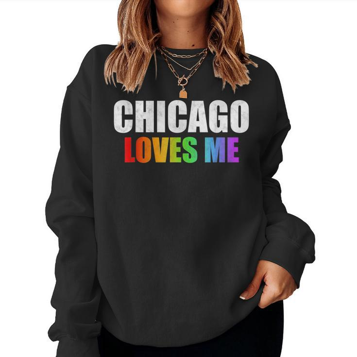 Chicago Gay Pride Lgbt Rainbow Love Illinois Men Women Women Sweatshirt