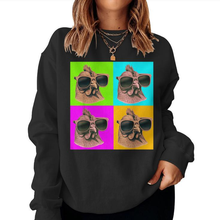Chicken Barnyard Humor Novelty Feathered Fashion Rooster Women Crewneck Graphic Sweatshirt