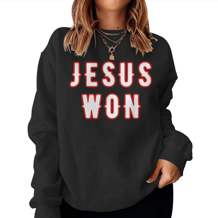 Christianity Religion Jesus Outfits Jesus Won Texas Women Sweatshirt