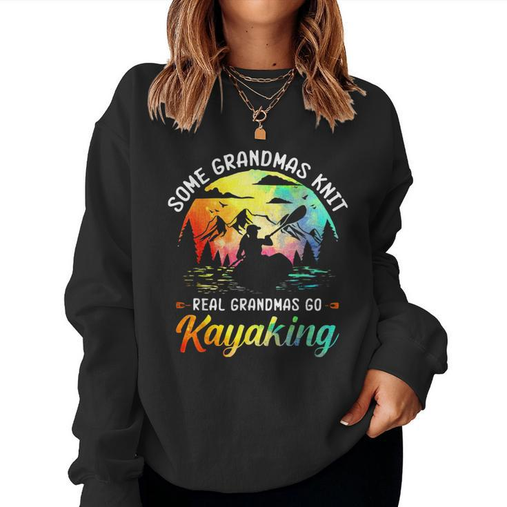 Classic Somes Grandmas Knit Real Grandmas Go Kayaking Women Sweatshirt