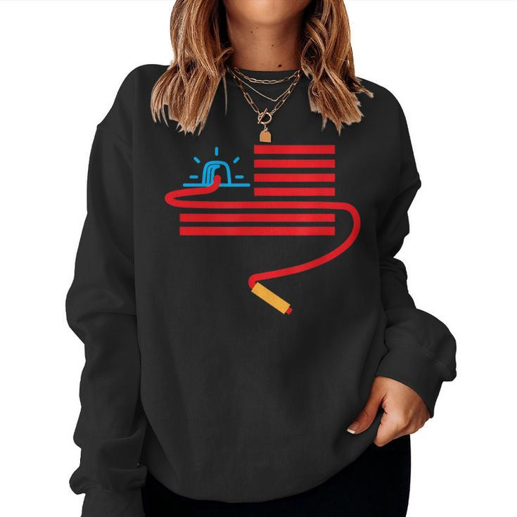 Clever American Flag Quiz Bowl Usa Women Sweatshirt