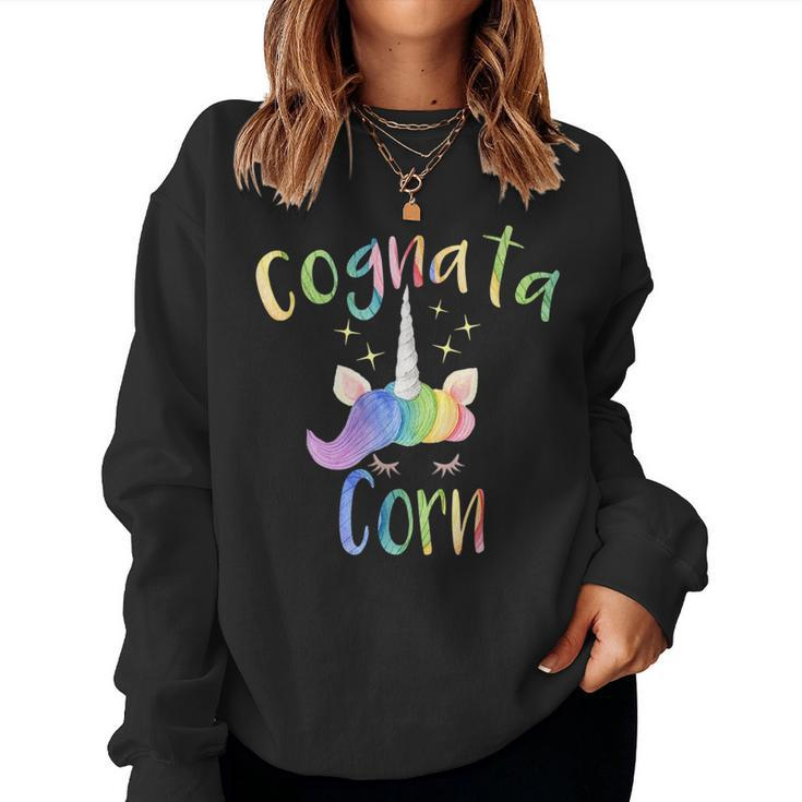 Cognatacorn Italian Sister In Law Unicorn Women Sweatshirt
