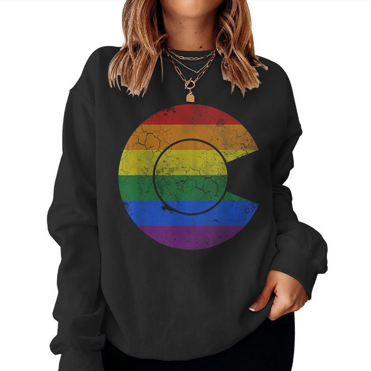 Colorado Lgbtq Rainbow Flag Gay Lesbian Bi Trans Queer Women Sweatshirt