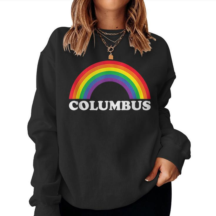 Columbus Rainbow Lgbtq Gay Pride Lesbians Queer Women Sweatshirt