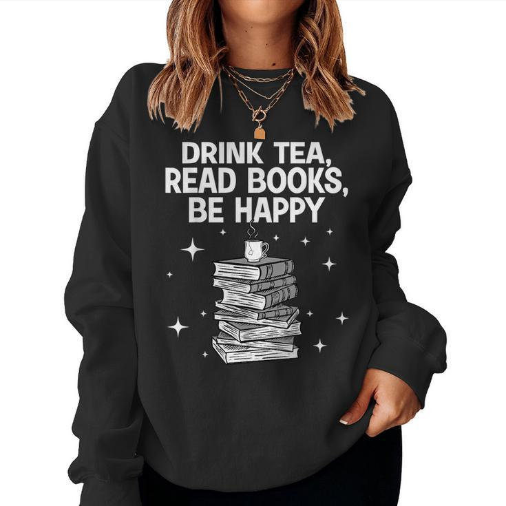 Cool Books For Men Women Tea Book Lovers Reading Bookworm Reading s Women Sweatshirt