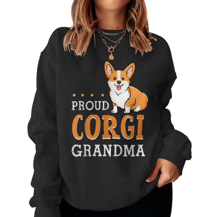 Corgi Grandma Dog Lover Proud Women Sweatshirt