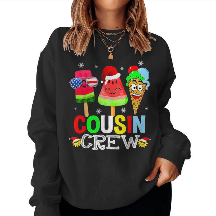 Cousin Crew Christmas In July Squad Pajamas Matching Family Cousin Crew Women Sweatshirt Mazezy