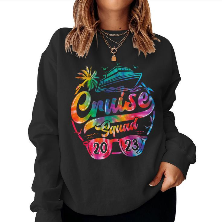 Cruise Squad 2023 Tie Dye Birthday Cruise Bday Women Sweatshirt