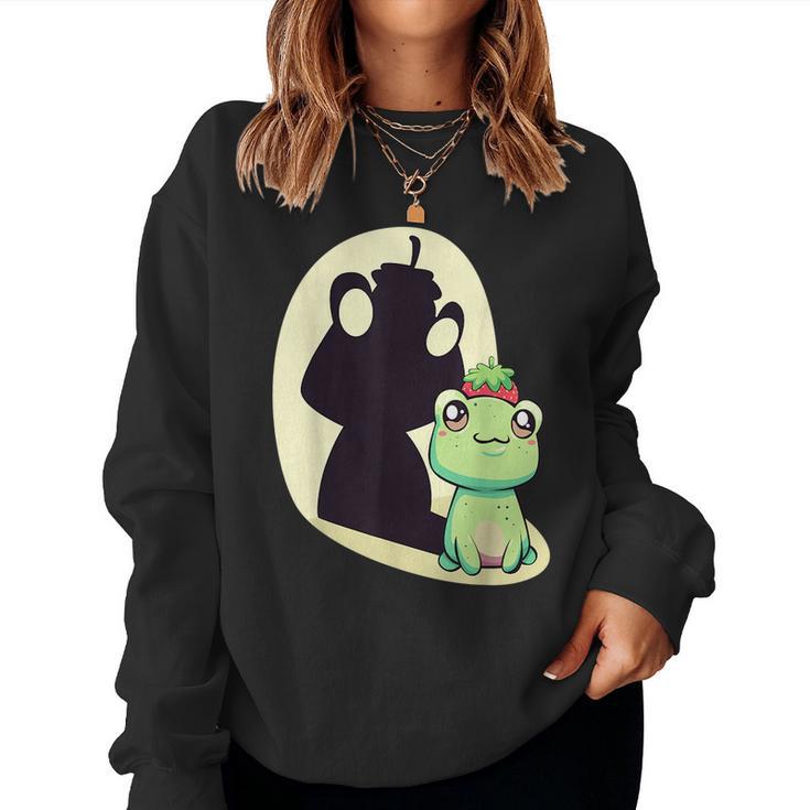 Women's Cute Frog Sweatshirt Kawaii Long Sleeve Hoodie Cotton