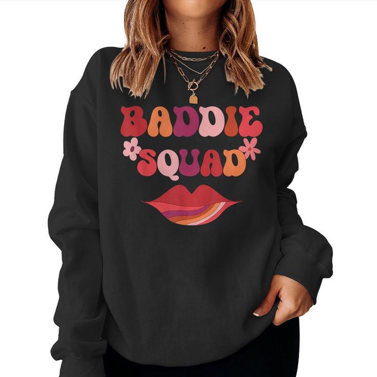 Cute Baddie Squad 70S Groovy Design For Hot Women And Girls Women Hoodie Seseable UK