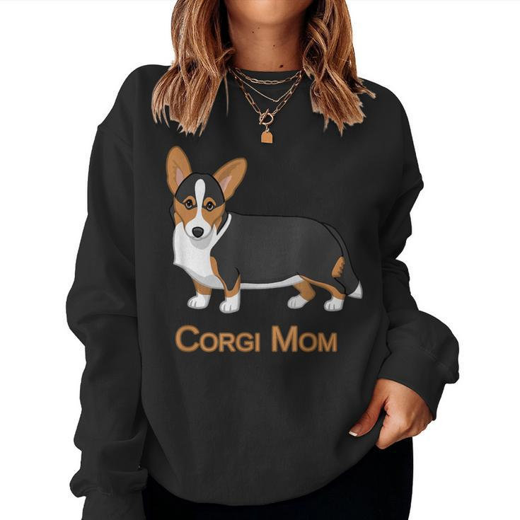 Cute Black & Tan Cardigan Welsh Corgi Mom Dog Lover Women Sweatshirt