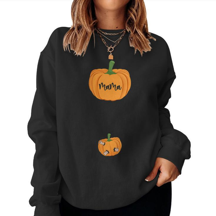 Cute Mama Pumpkin Baby Pumpkin Thanksgiving Pregnancy Outfit Women Sweatshirt