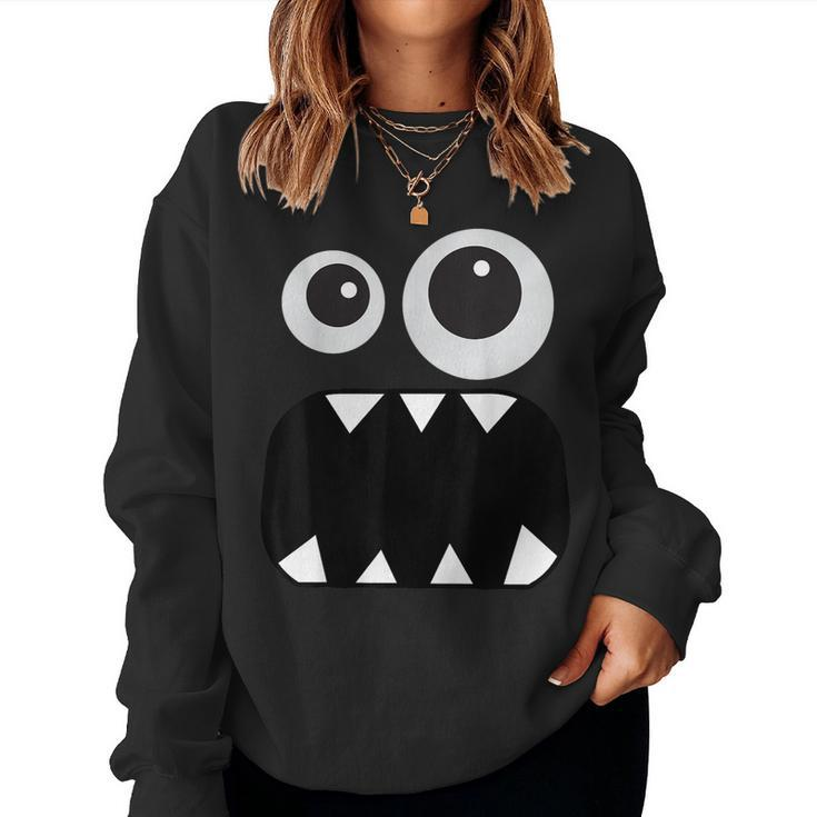 Cute Monster Face Men's Women's Costume Halloween Women Sweatshirt