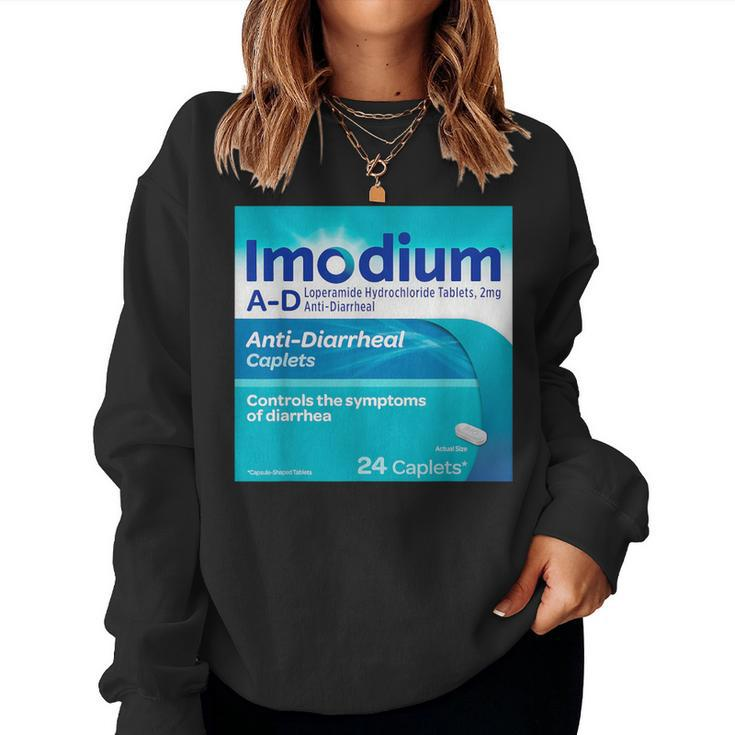 Cute Nurse Pharmacy Halloween Costume Imodium Anti Diarrheal Women Sweatshirt