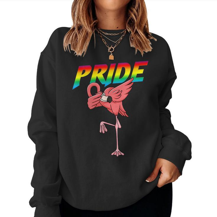 Dabbing Flamingo Lesbian Bisexual Gay Lgbt Pride Women Sweatshirt