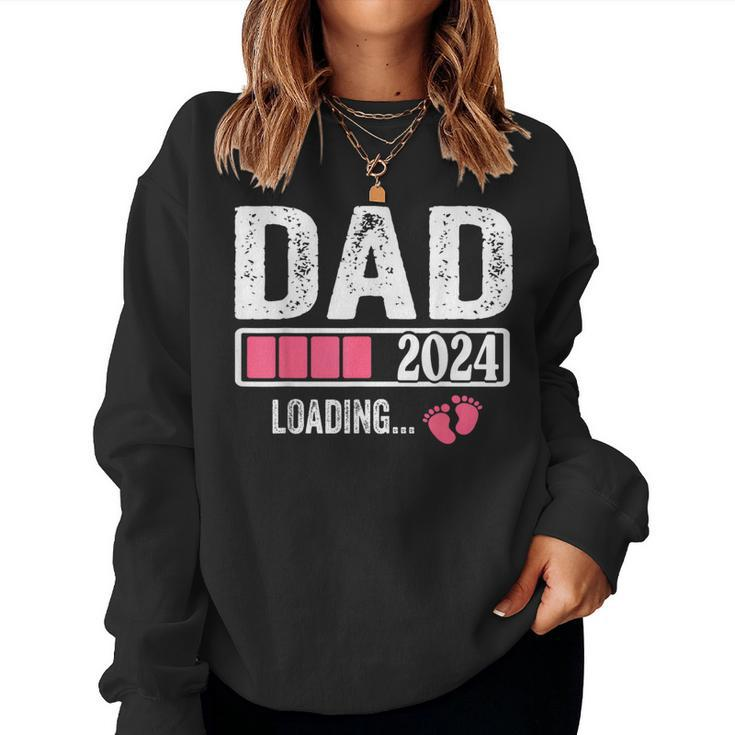 Dad 2024 Loading It's A Girl Baby Pregnancy Announcement Women Sweatshirt