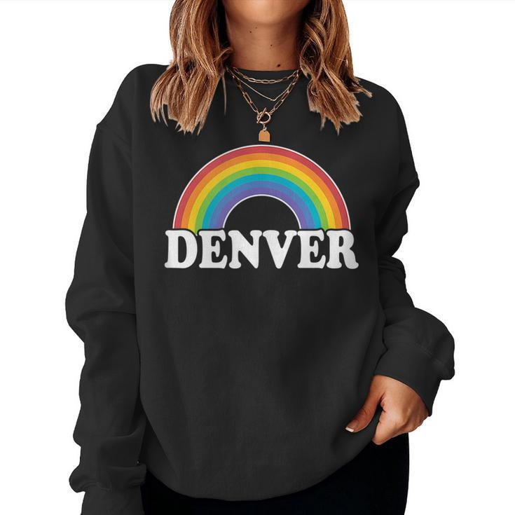 Denver Co Gay Pride Women Men Rainbow Lesbian Lgbtq Lgbt Women Sweatshirt