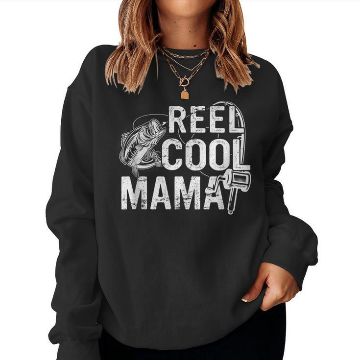 Distressed Reel Cool Mama Fishing Sweatshirt