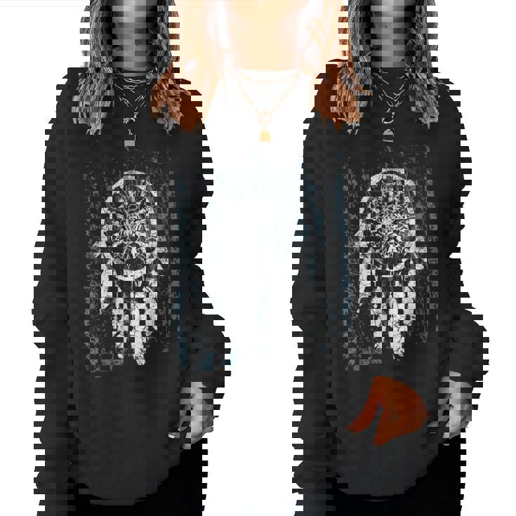 Dream Catcher Feathers Tribal Native American Boho Tapestry Native American Women Sweatshirt