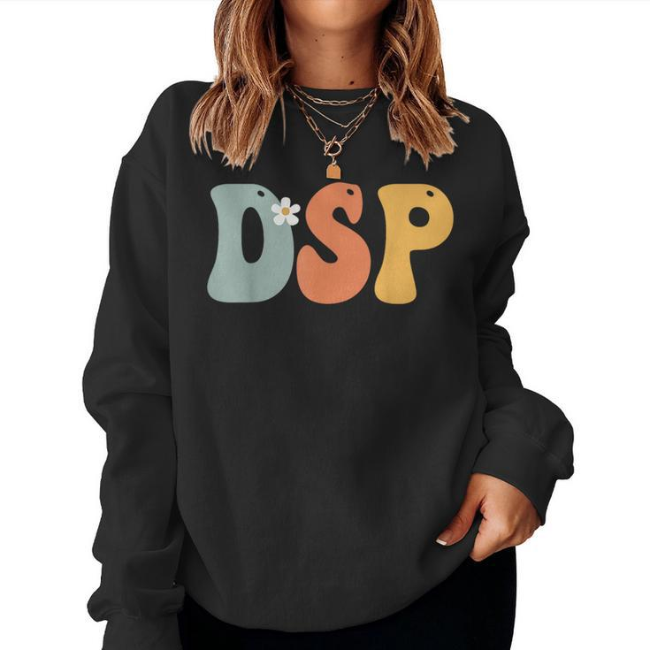 Dsp Direct Support Staff Week Groovy Appreciation Day Women Sweatshirt