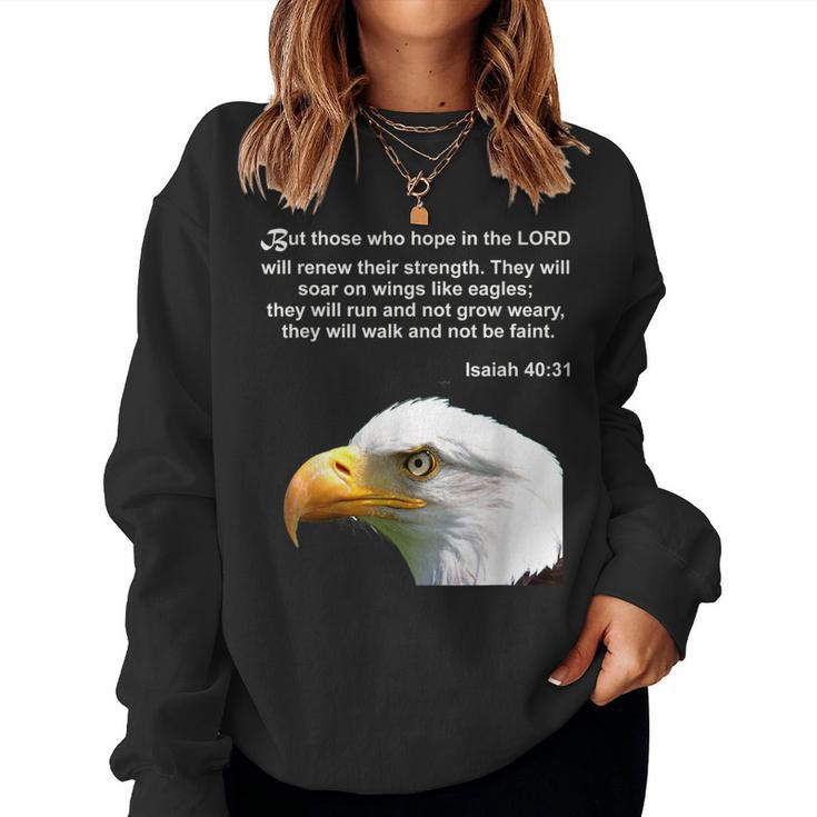Eagle Bible Verse Isaiah 40 31 Christian Women Sweatshirt
