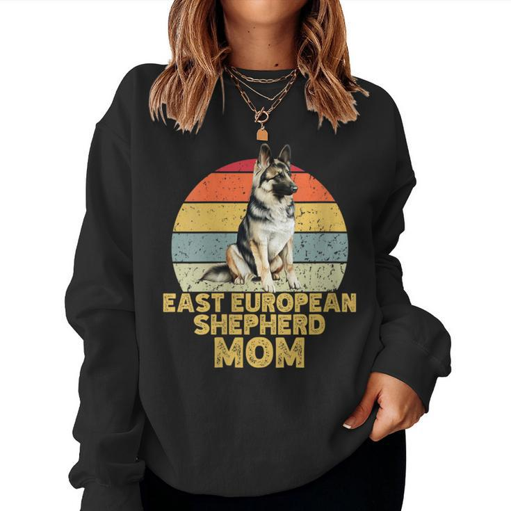 East European Shepherd Dog Mom Retro Dogs Lover & Owner Women Sweatshirt