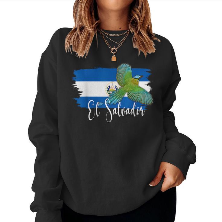 El Salvador Flag El Salvador Map Salvador For Women Sweatshirt