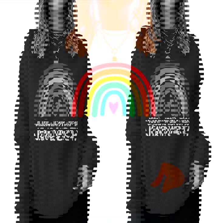 Embrace Neurodiversity Rainbow Autism Awareness Women Sweatshirt