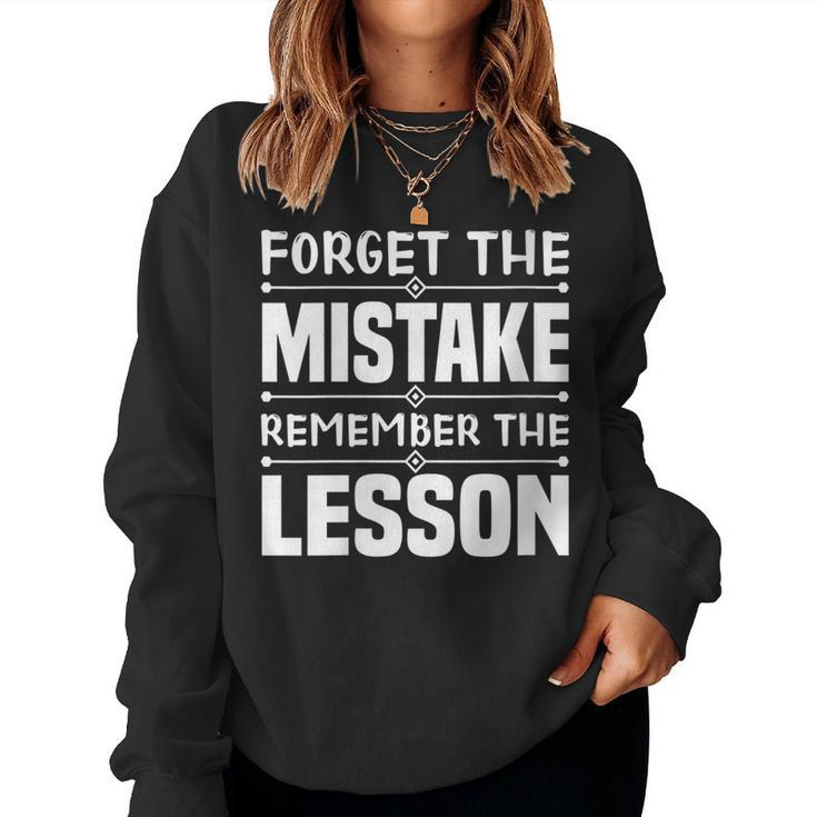 Entrepreneur - Forget The Mistake Remember The Lesson Women Sweatshirt