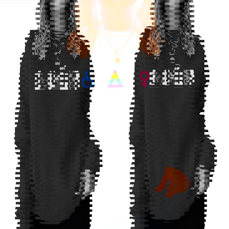 Equality Lgbt Flag Gay Pride Month Lgbtq Rainbow Women Sweatshirt