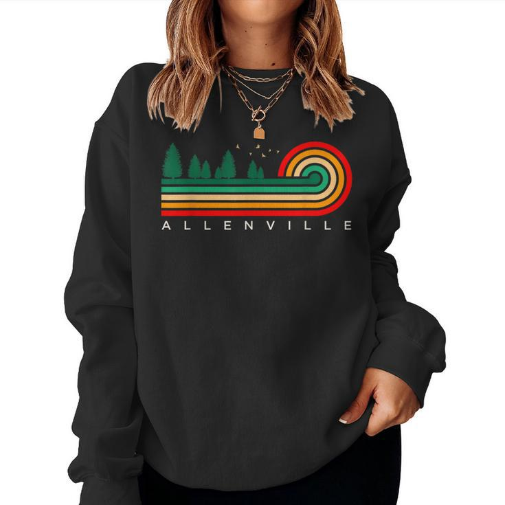 Evergreen Vintage Stripes Allenville Missouri Women Sweatshirt