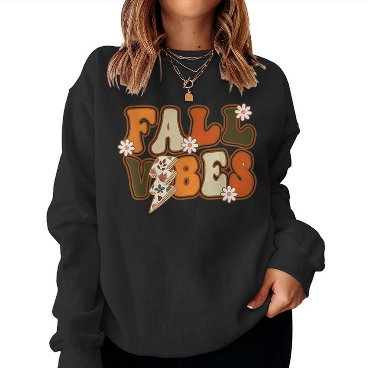 Fall Vibes Lightning Tis The Season Autumn Happy Fall Y'all Women Sweatshirt