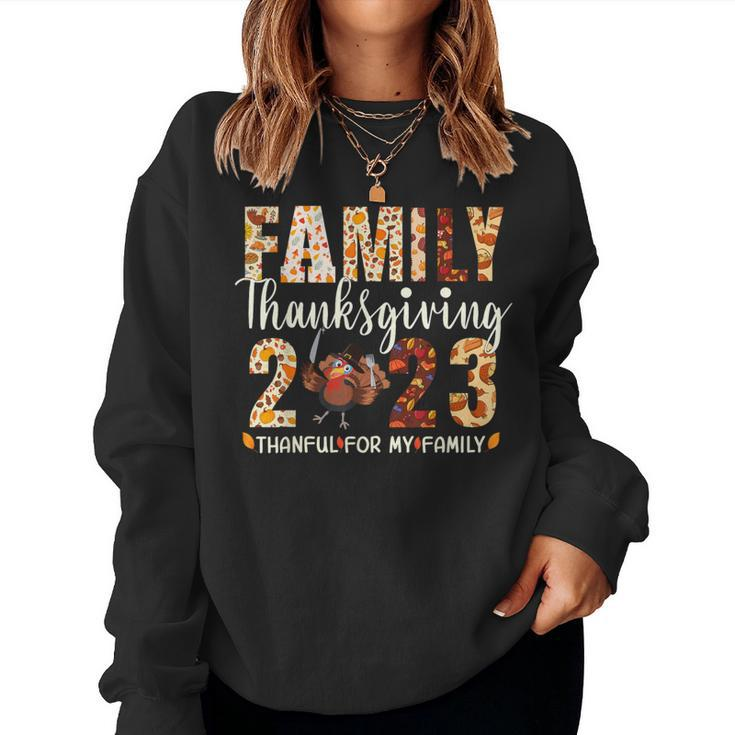 Family Thanksgiving 2023 Fall Autumn Turkey Matching Family Women Sweatshirt