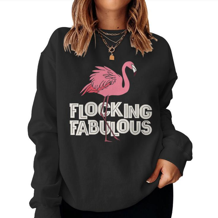 Flocking Fabulous Flamingo Women Sweatshirt