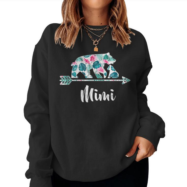 Floral Mimi Bear Matching Family Buffalo Pajama Women Sweatshirt