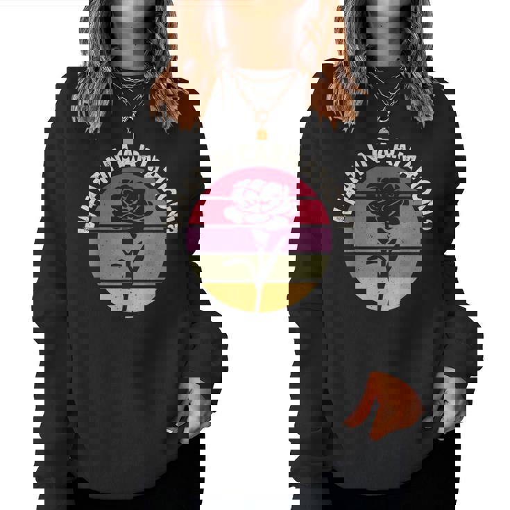 Florist What In Carnation Gardening Floral Gardener Flowers Women Sweatshirt