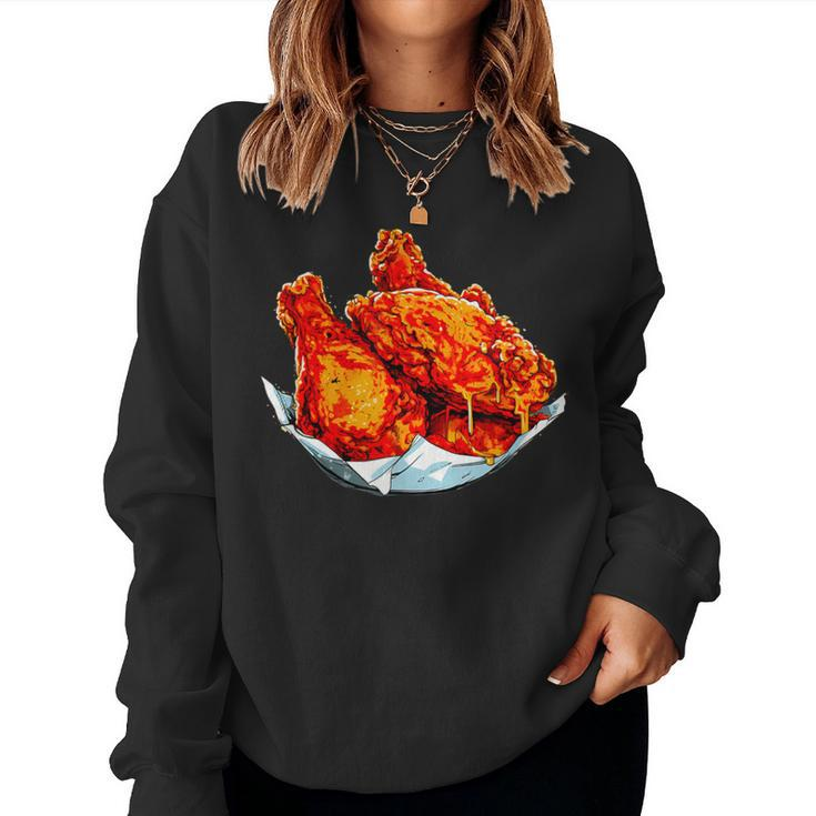 Fried Chicken Chicken Wings Fast Food Lover Women Sweatshirt