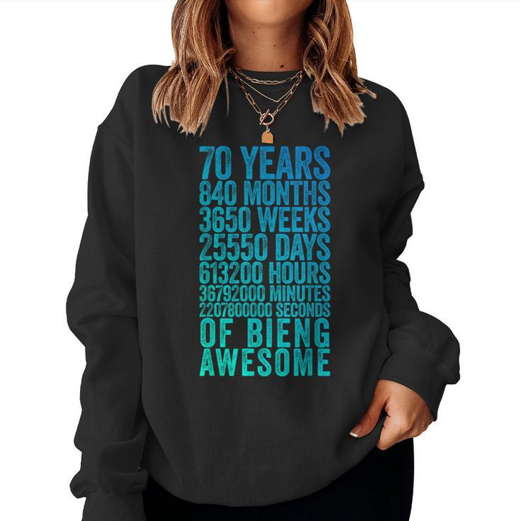 Funny 70Th Birthday  Old Meter Funny 70 Year Old Gifts  Women Crewneck Graphic Sweatshirt