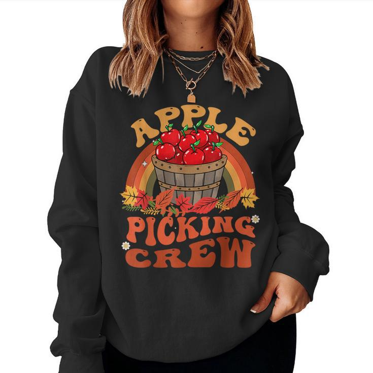 Apple Harvest Season Apple Picking Crew Fall Autumn Women Sweatshirt
