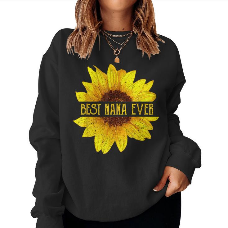 Best Nana Ever Sunflower Apparel Fun Italian Grandma Women Sweatshirt