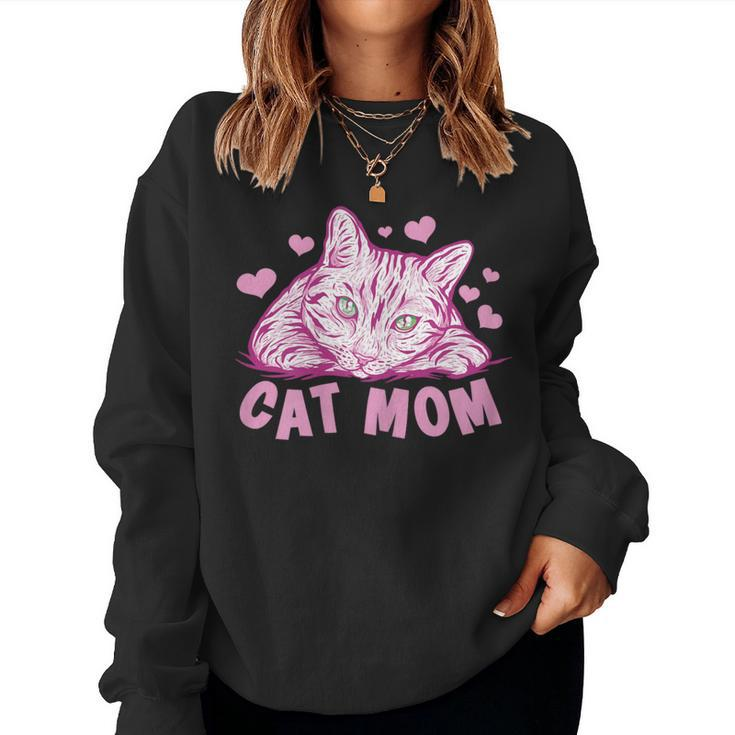 Cat Mom Cat Lovers Women Sweatshirt